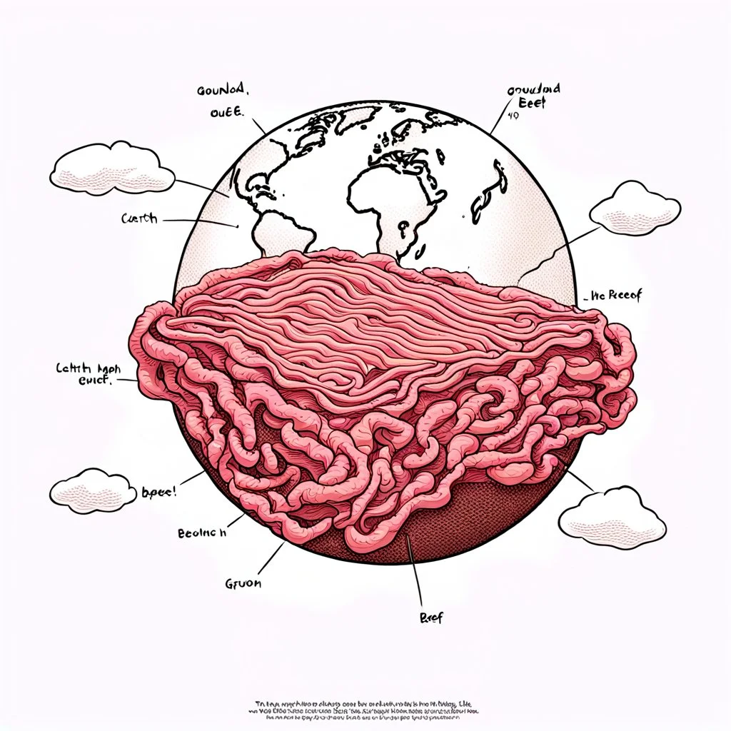 The earth is made out of ground beef.