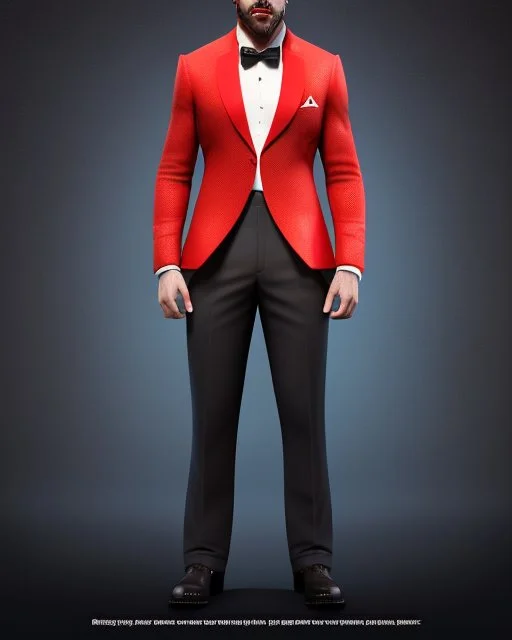 Create a compelling image featuring a man in a red suit with a dapper expression against a white background. Specify a hand-drawn style with bold strokes, emphasizing the meaning of the subject. Ensure the composition captures the essence of elegant expression, creating a visually striking and impactful scene through the use of hand-drawn strokes.