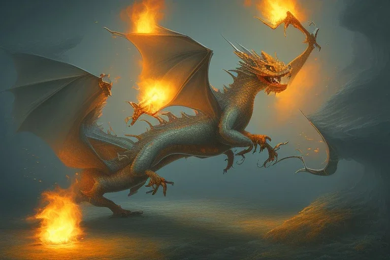 Firespitting dragon is destroying a computer