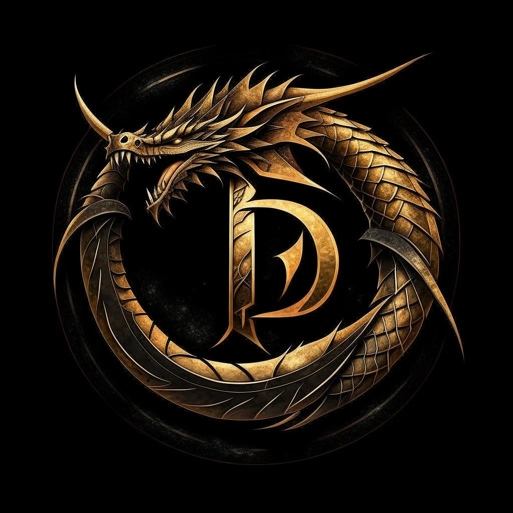 a symbol for an empire of dragons, d&d symbol, fantasy, symbol, logo