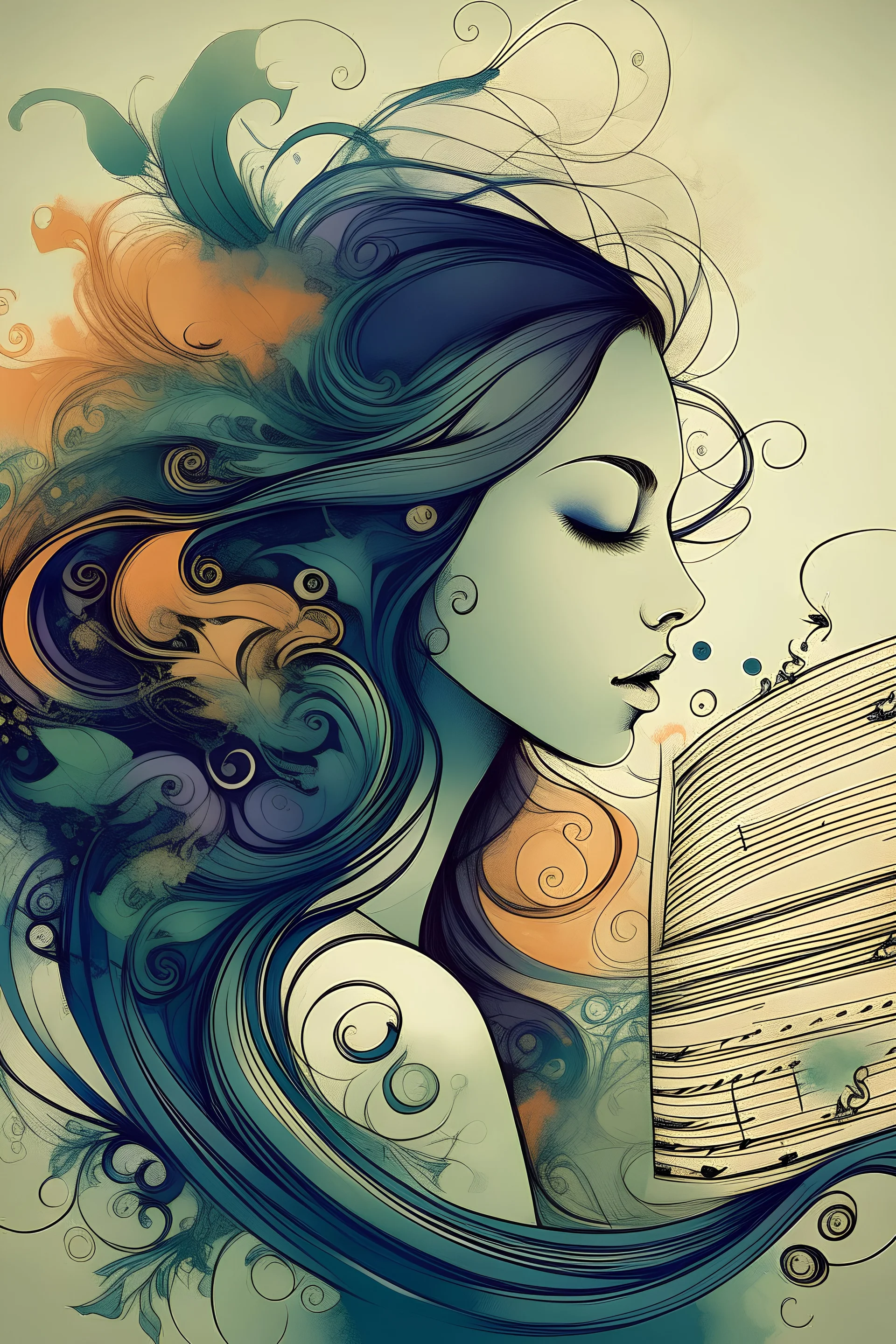 Crie uma capa que retrate poesia artística genuína para o perfil de uma página Facebook