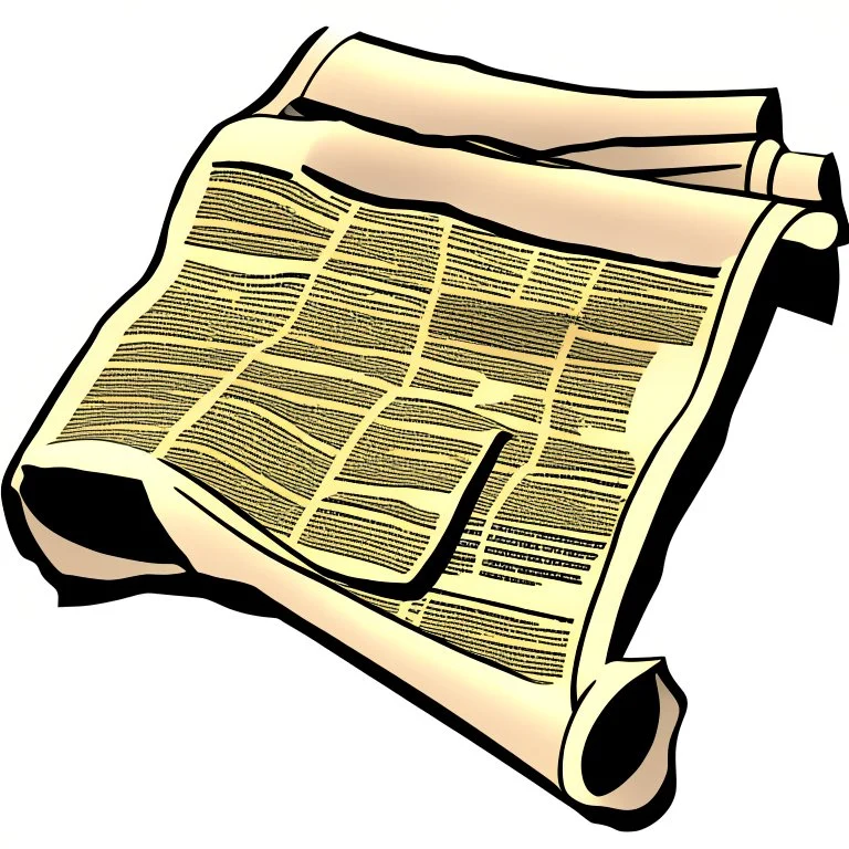 clipart of a rolled up newspaper