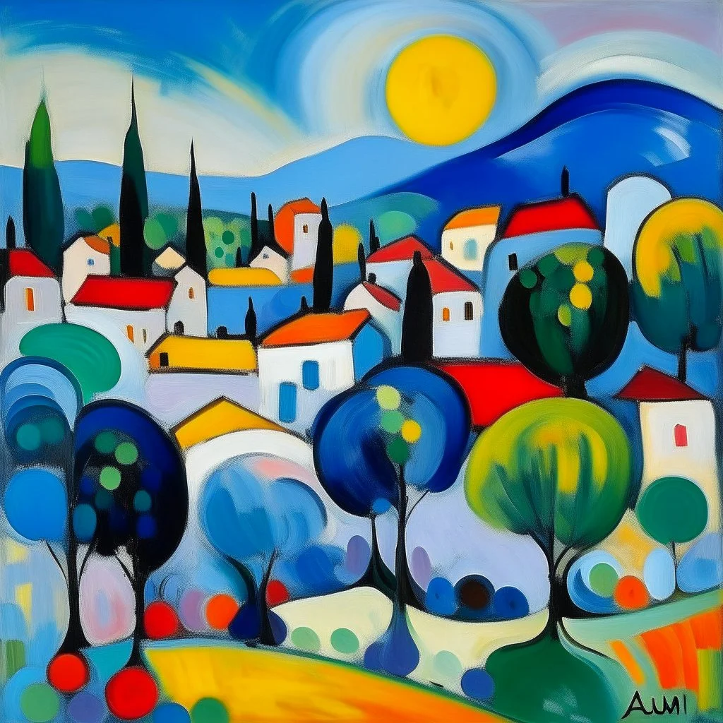 A white village in the sky painted by Alexej von Jawlensky