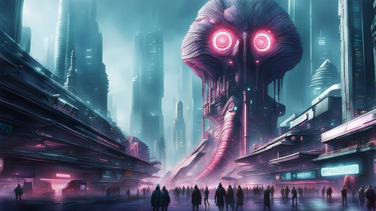 cities of the future cyberpunk end monster