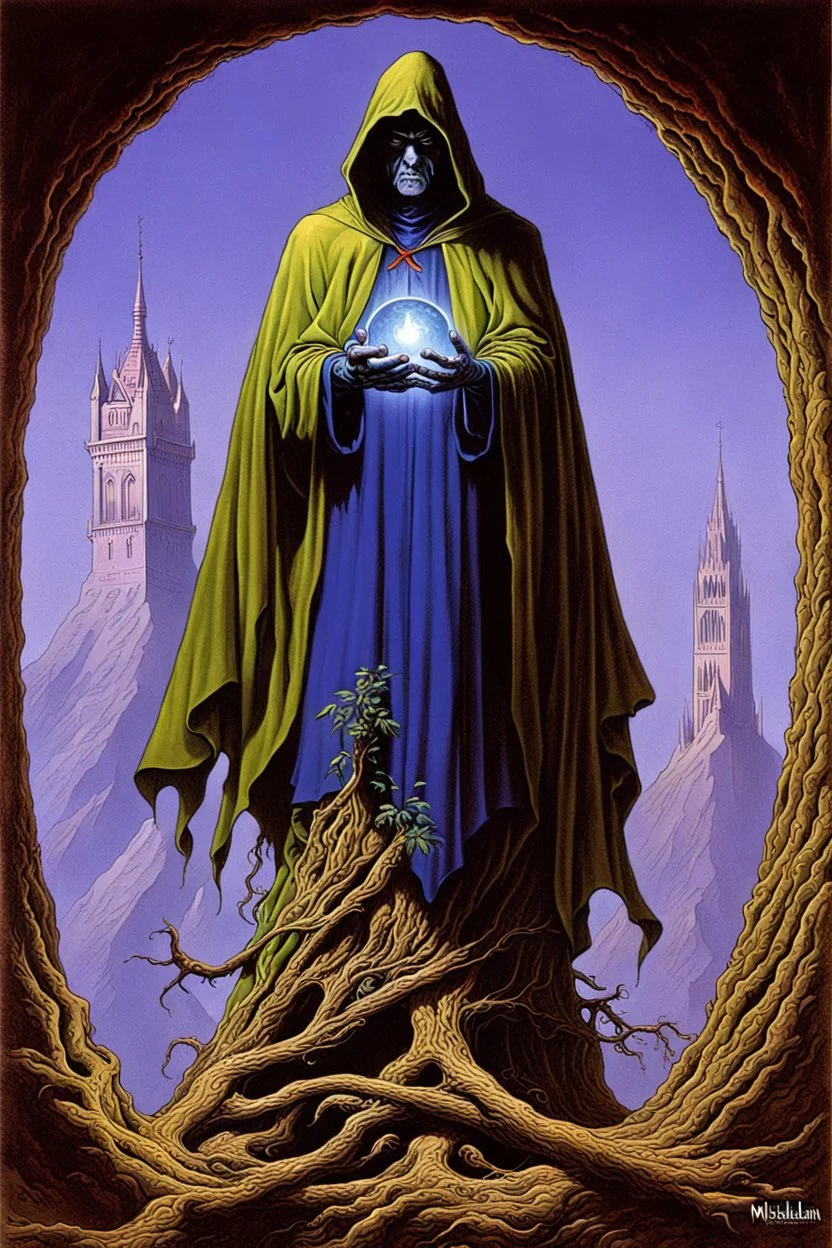 Facebook is the root to all evil. Painted by Michael Whelan.