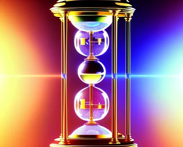 Cosmo space inside the glass of a glowing hourglass, intricate, realistic, digital art, meticulously detailed