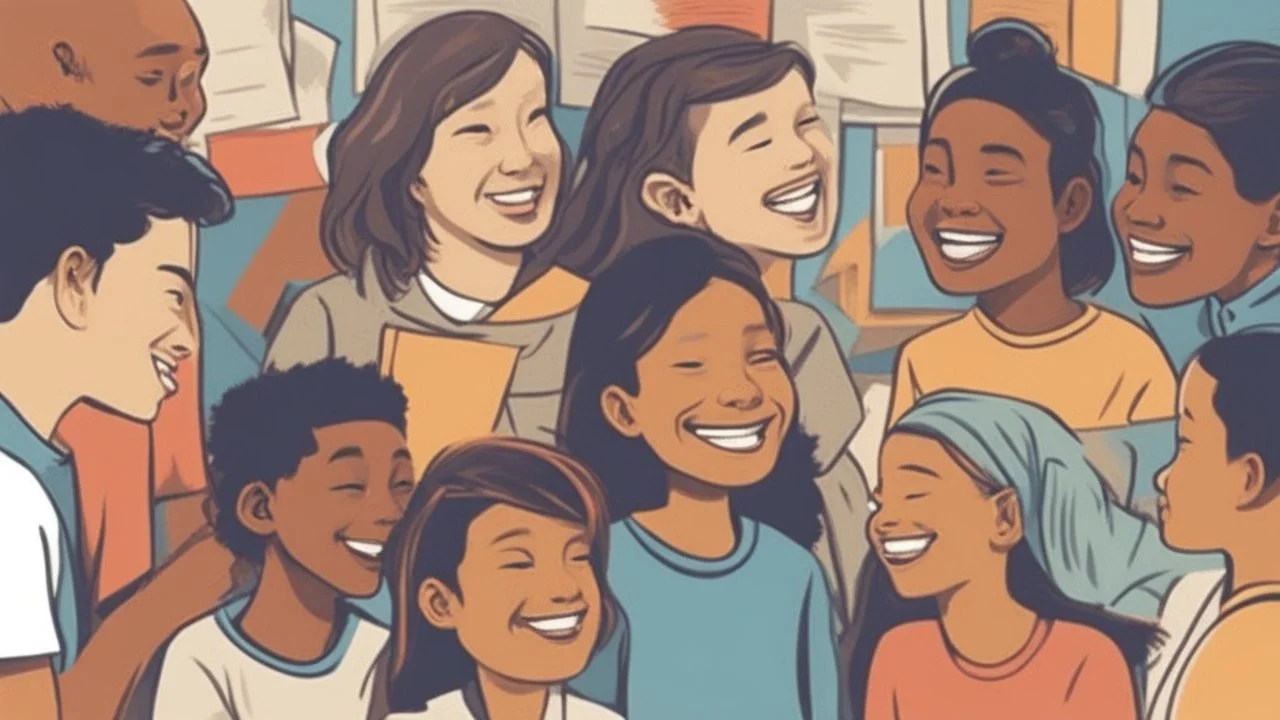 The representative image for this article depicts a group of students from diverse cultures and backgrounds interacting with each other in an open and stimulating educational environment. The students exchange ideas and experiences, engaging in what appears to be a lively cultural discussion. The image reflects positive social interaction and cultural learning in a diverse educational community, demonstrating an ongoing effort to understand and respect different cultures.