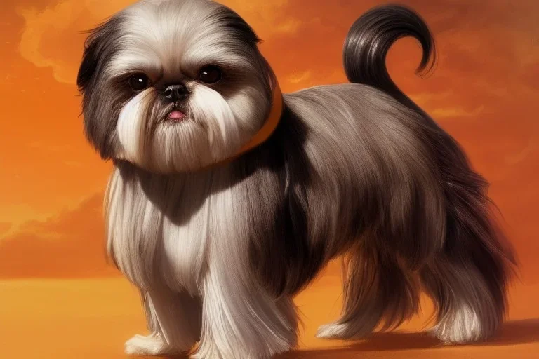 shih tzu charging up to change into its final form, detailed, centered, digital painting, artstation, concept art, donato giancola, joseph christian leyendecker, wlop, boris vallejo, breathtaking, 8k resolution, extremely detailed, beautiful, establishing shot, artistic, hyperrealistic, beautiful face, octane render, cinematic lighting, dramatic lighting, masterpiece