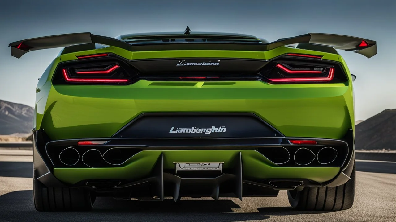 Lamborghini challenger , desktop wallpaper, 4K rear view, center
