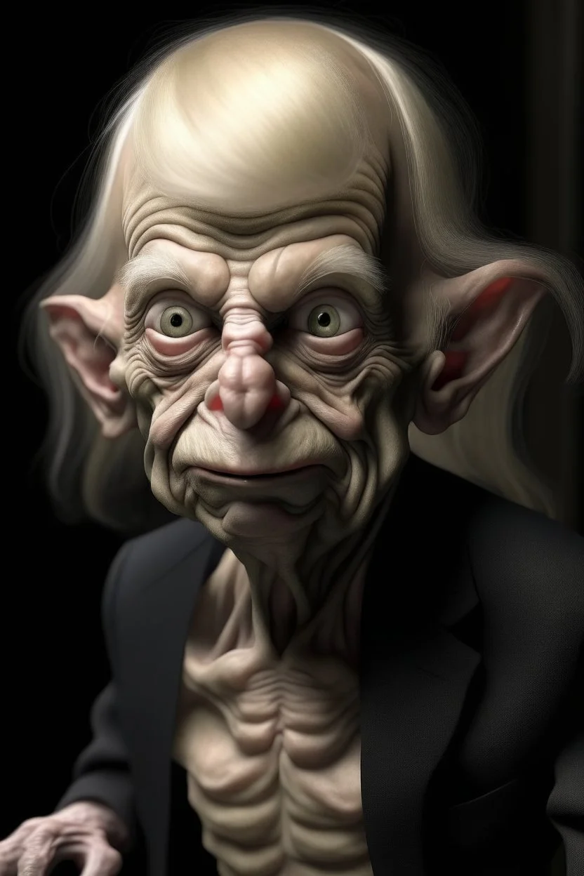 gollum mixed with donald trump