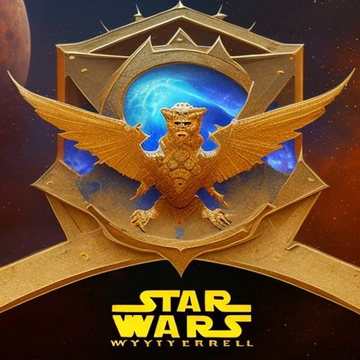 logo with only the letters 'STAR WARS', atmospheric, intricate, epic fantasy, ornate, 3D, cinematic lightning, glow effect, 64K