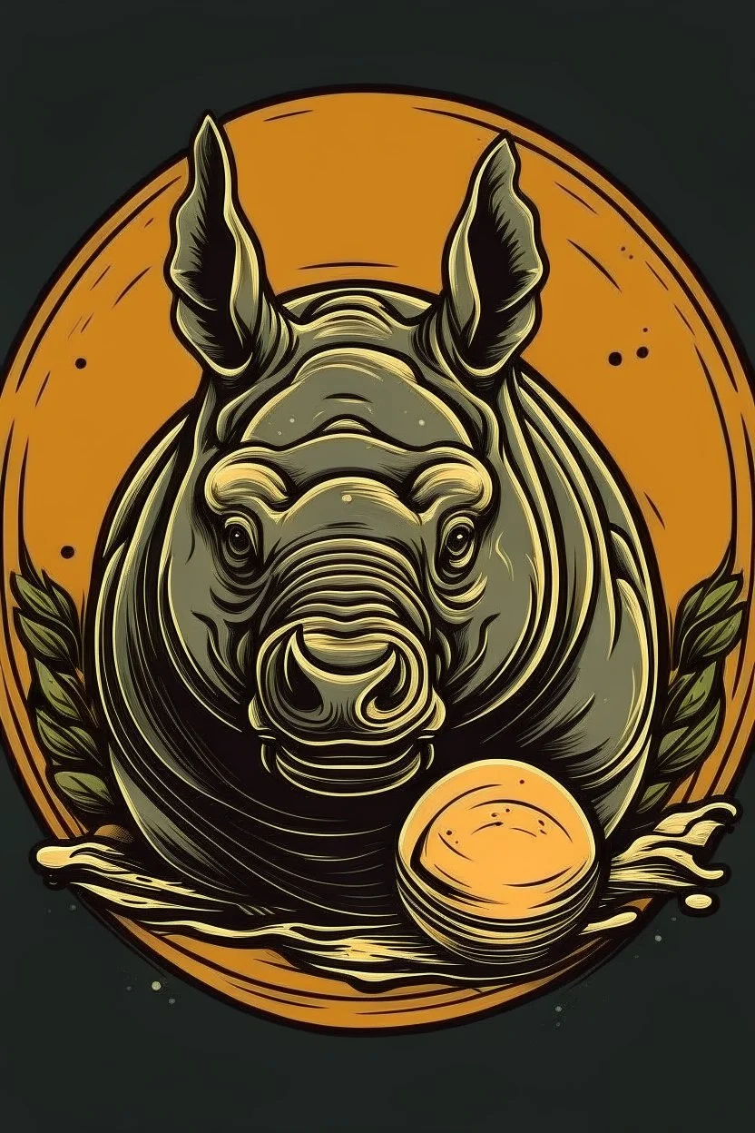 rhinoceros + egg +fierce + logo