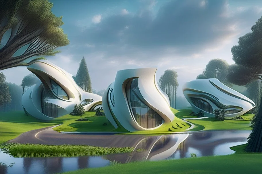 Casas campestres Zaha Hadid, 4k