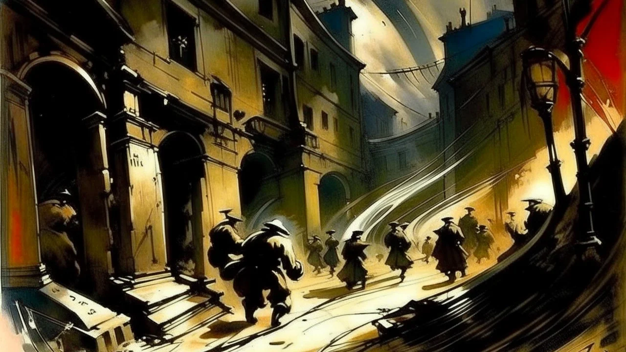 curve, art by Everett Shinn, inglaze, world war 2