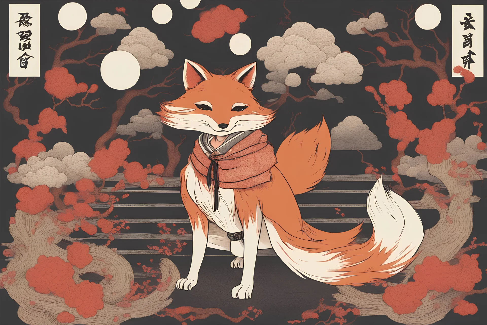 fox, yokai, kitsune, woman