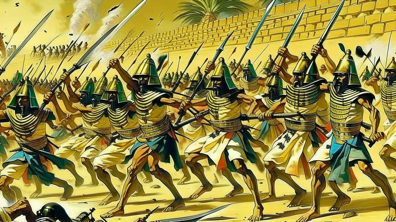 Pharaohs' soldiers attack