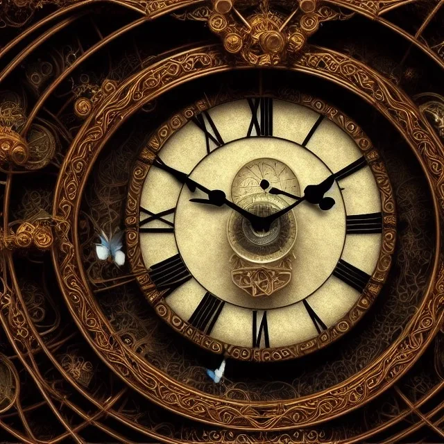 a gorgeous, stunning, ornate clock made of biosphere, 8k resolution, high-quality, fine-detail, photorealistic, intricate, digital art, detailed matte, volumetric lighting, illustration, 3D octane render, brian froud, howard lyon, George Grie, Ben Goossens