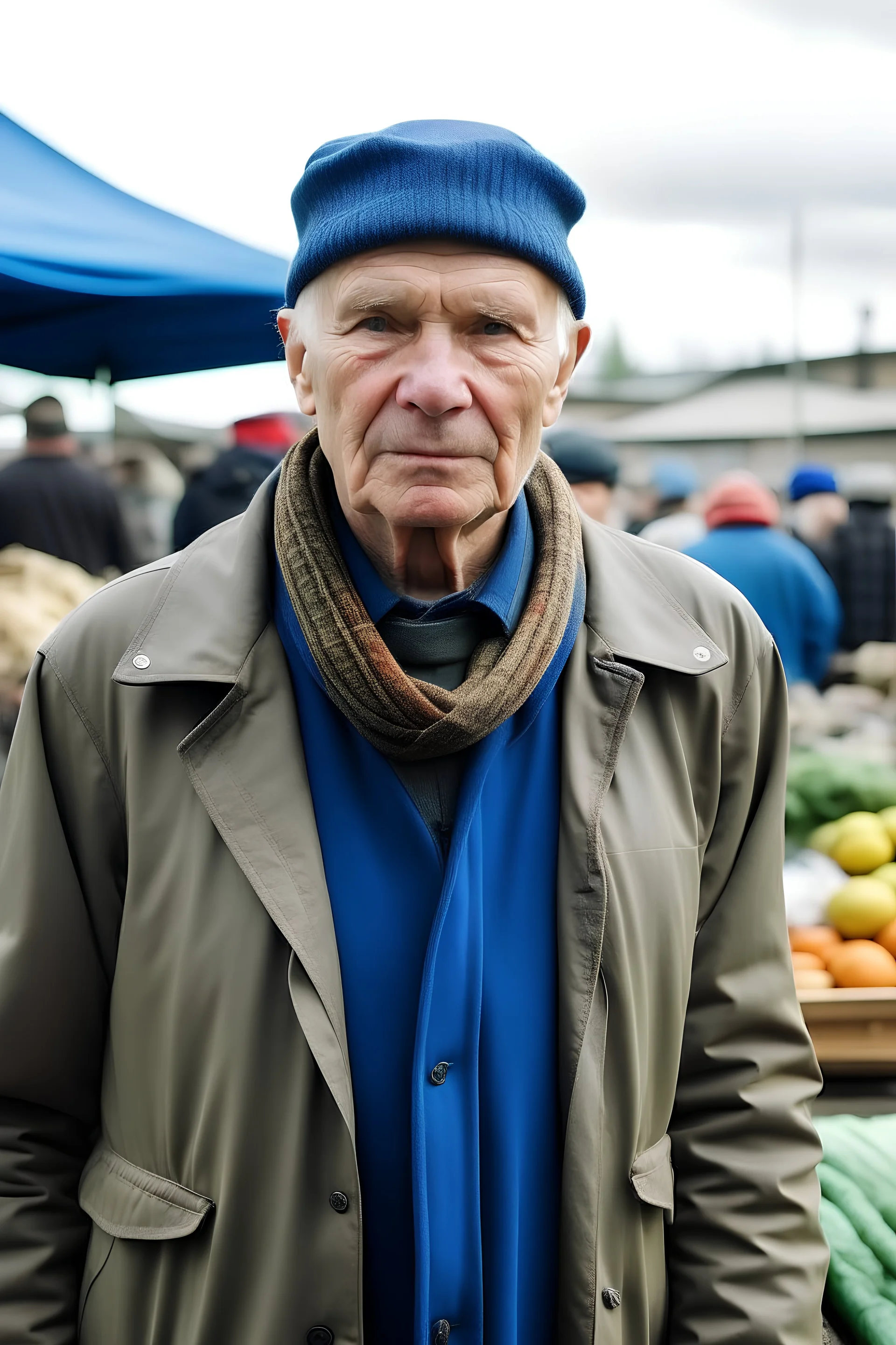 A man in an Estonian market