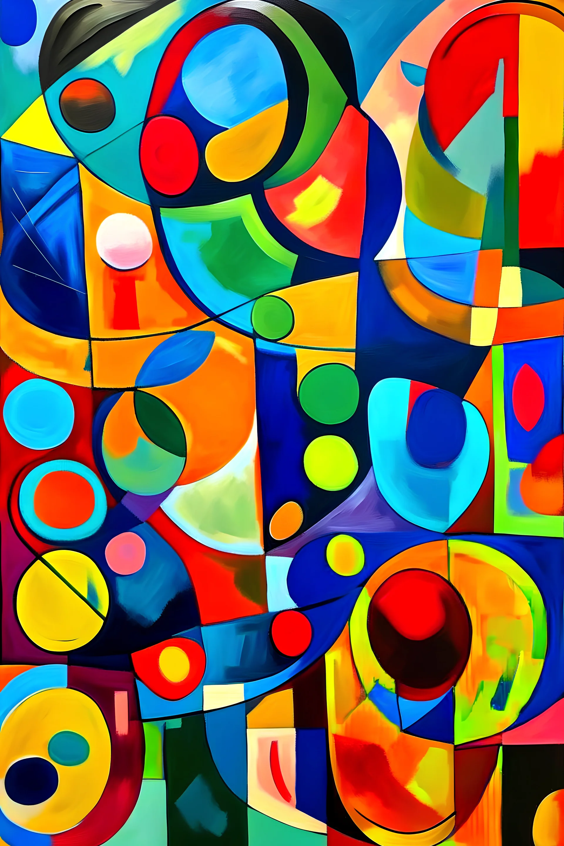 abstract biggest SHAPES acrylic painting