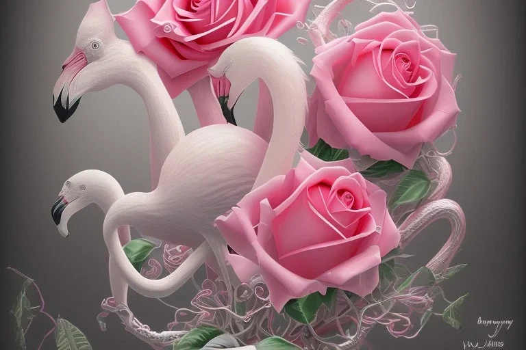 Mechanical flamingo rose