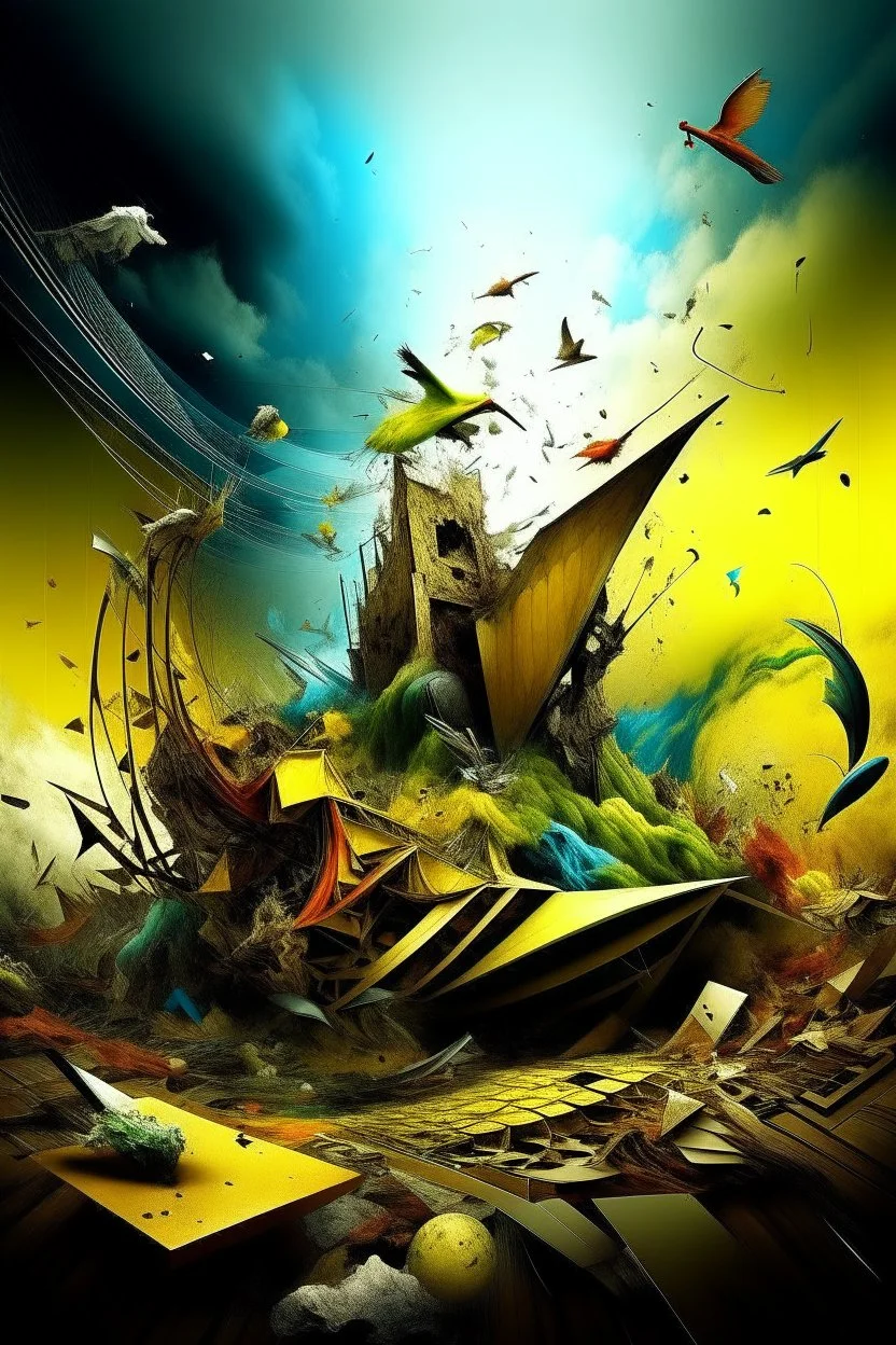 creativity through destruction, abstract art; neo-surrealism