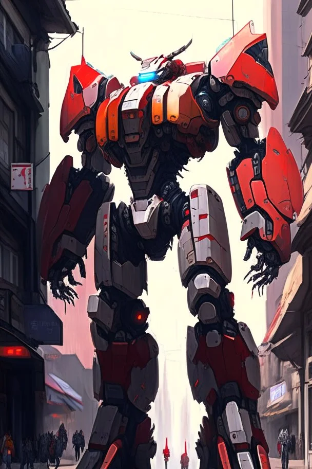 Megatron as super Mecha anime robot, intricate, highly | Stable Diffusion