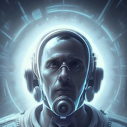 Futuristic, cyberpunk, Friedrich Nietzsche,Comic style