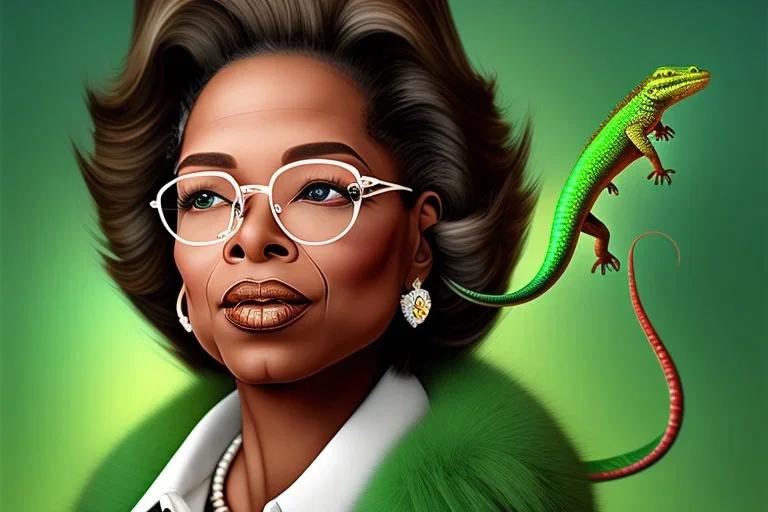 Oprah as a lizard