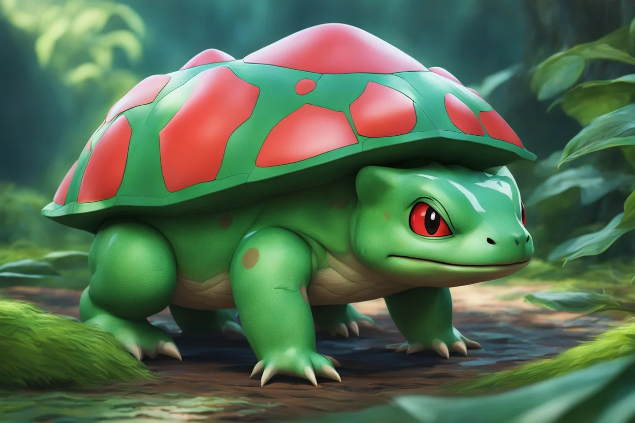 Huge Bulbasaur in 8k Hayao Miyazaki draw style, studio ghibil, neon effect, close picture, highly detailed, high details, detailed portrait, masterpiece,ultra detailed, ultra quality