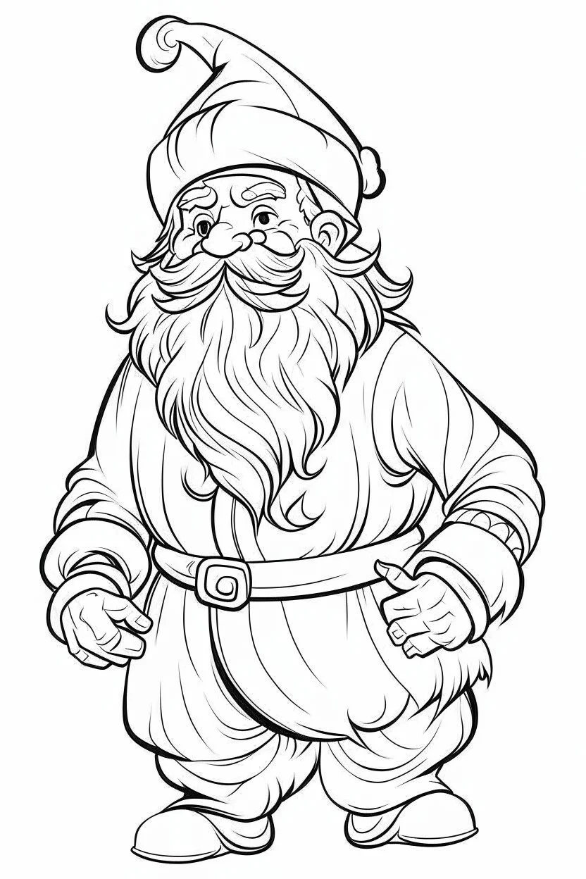 coloring page for kids, Santa ghdhi, cartoon style, thick outline, low details, no shading, no color