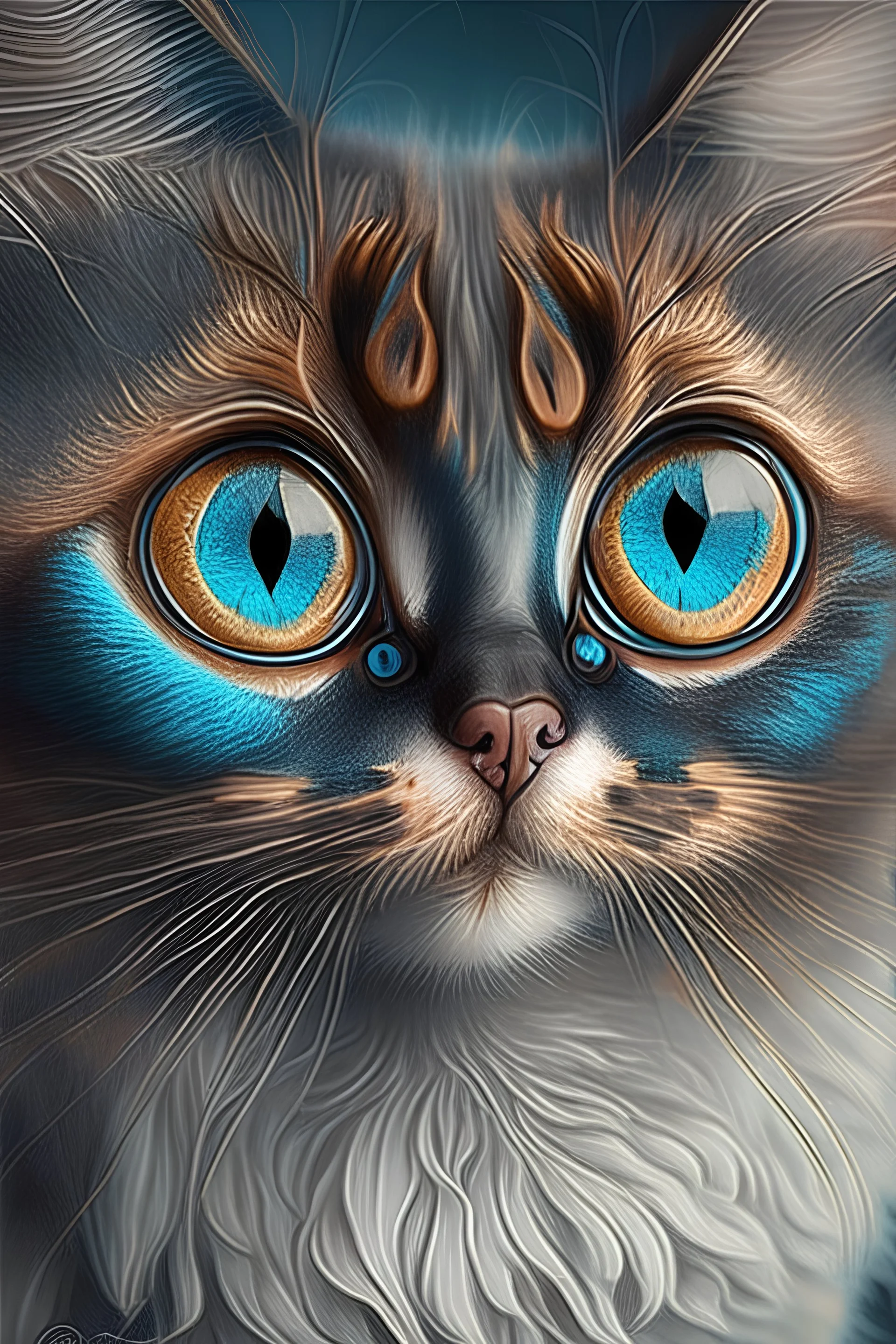 design cat nice color big eyes beauriful