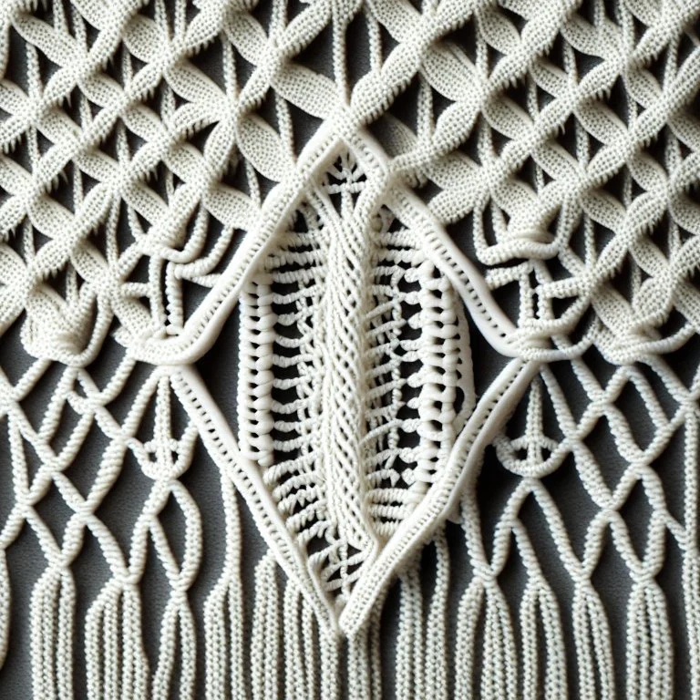 Texture macrame, plat, flat, without findings