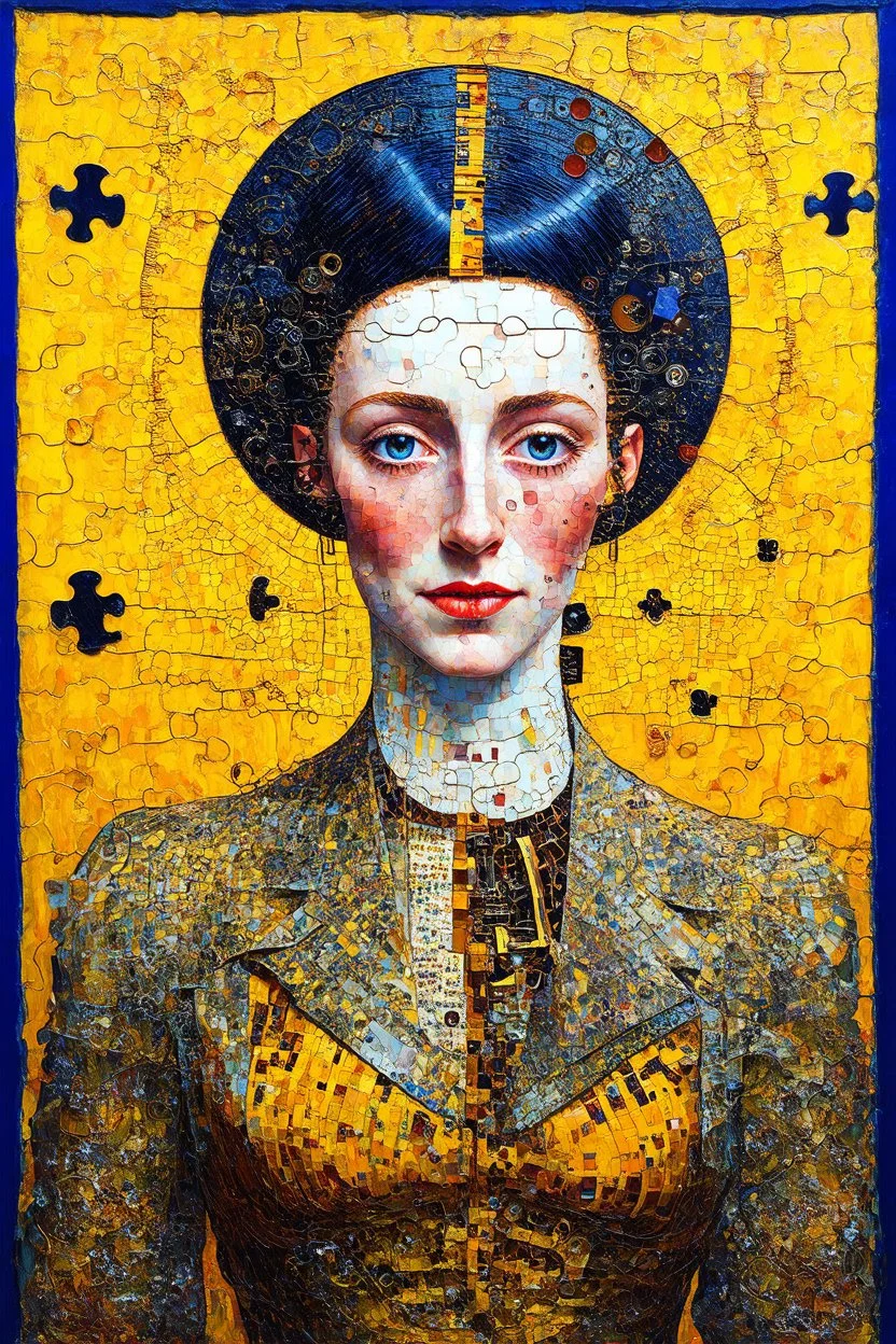 Finding the pieces of yourself you left behind; a neo-surrealistic, expressionistic, steampunk version of Gustav Klimt