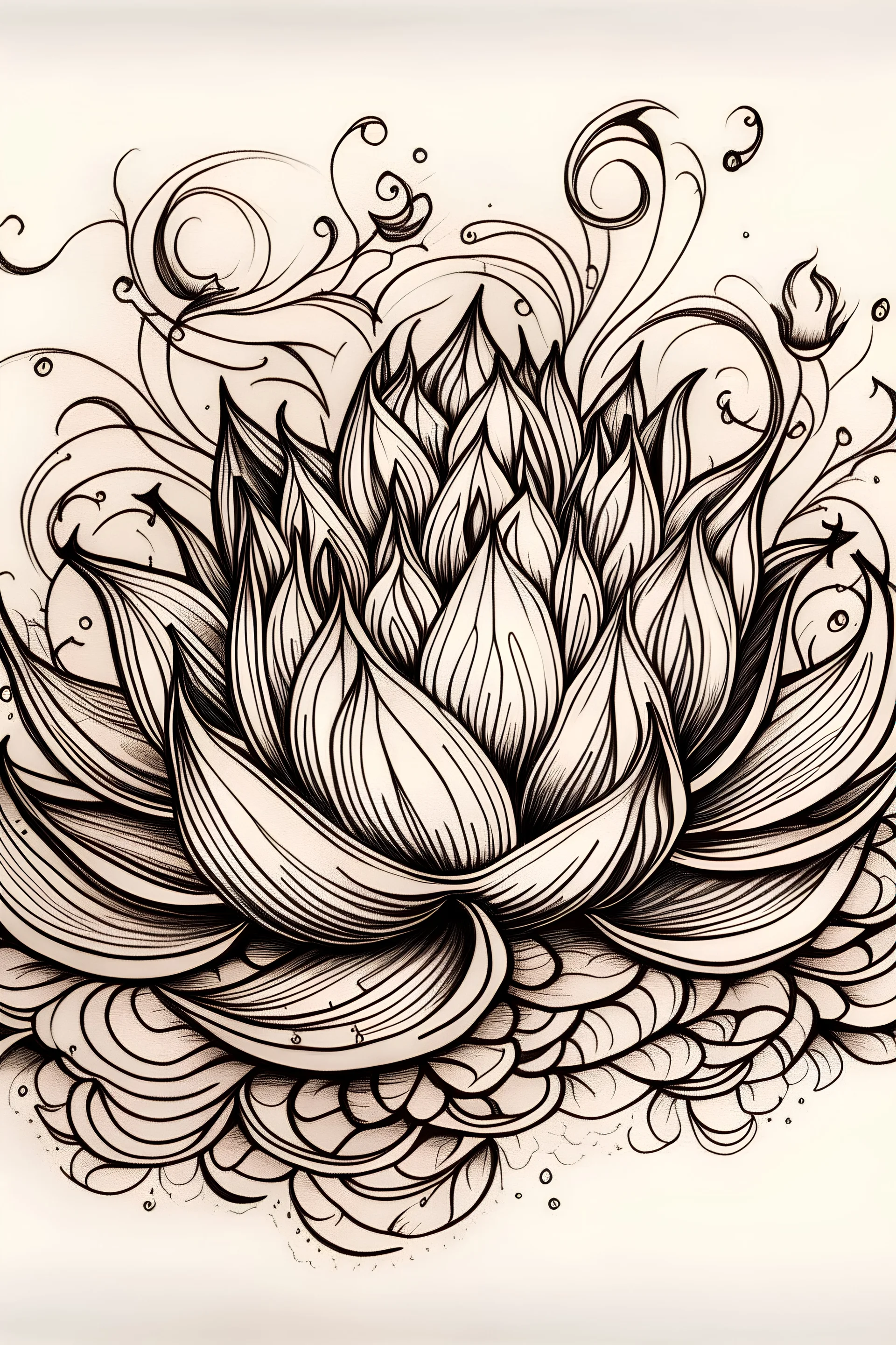 tattoo design drawing lotus