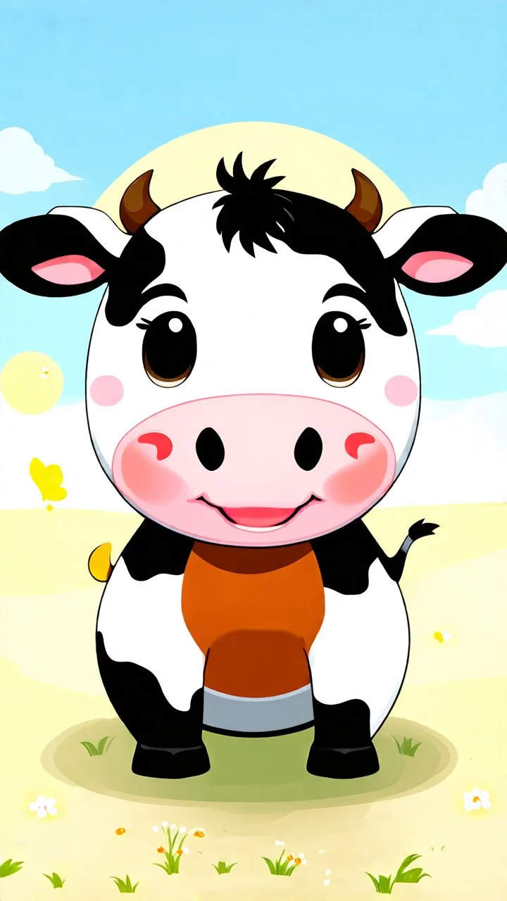 Milky moo the cute round cow