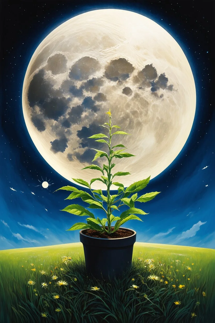 The waxing moon is the catalyst for planting the seeds of your dream; lowbrow neo-surrealism