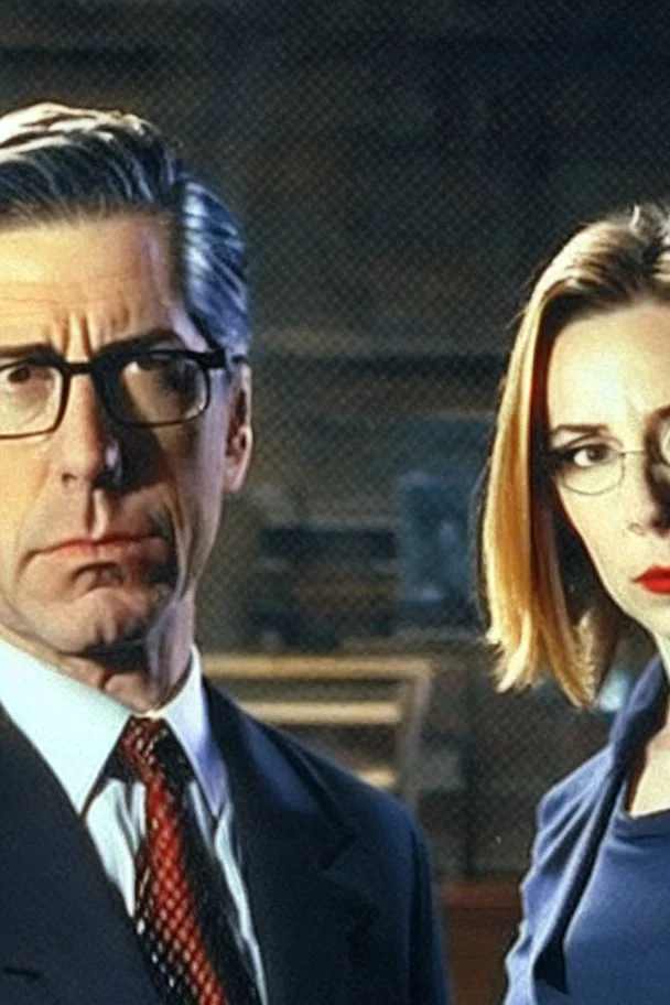 Detective John Munch and ADA Casey Novak as Mulder and Scully