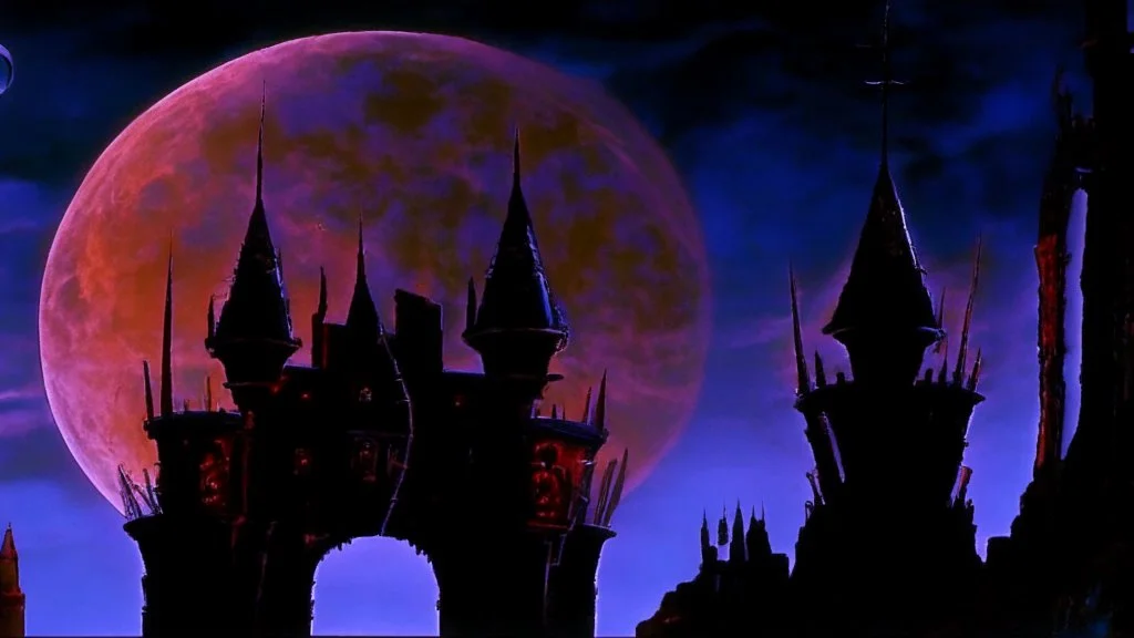 castle at night