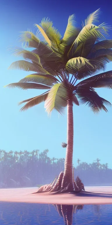 1980's aesthetic palm tree