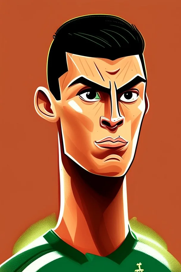 Cristiano Ronaldo Portuguese football player .cartoon 2d