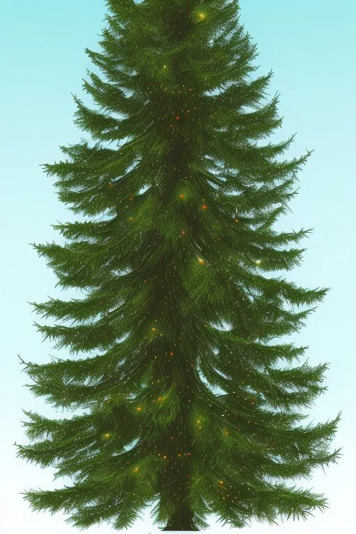 simplistic vector image of a spruce tree