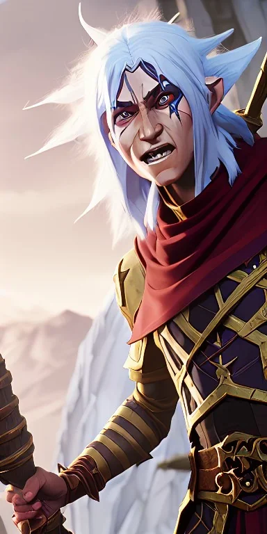 Dungeons and dragons character, wizard elf male, high detail, High definition, long white hair, wizard robe, joyful happy expression, smiling