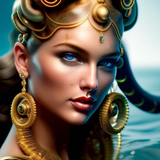 Render Complete: Portrait of cyborg medusa, close-up, carved in marble,,beautiful full woman, frolicking in water, gorgeous blonde woman, beach, detailed eyes, gorgeous face, coy smile, symmetrical, Taylor Swift, smooth, sharp focus, cinematic composition, ultra realistic, photoshoot, cinematic lighting, hdr, photorealistic Steps: 60, Sampler: k_heun, CFG scale: 7.5, Seed: 4018578030; Stats: Took 200.9s total (22.32s per image) Peak memory usage: 8181 MiB / 8192 MiB / 99.861%