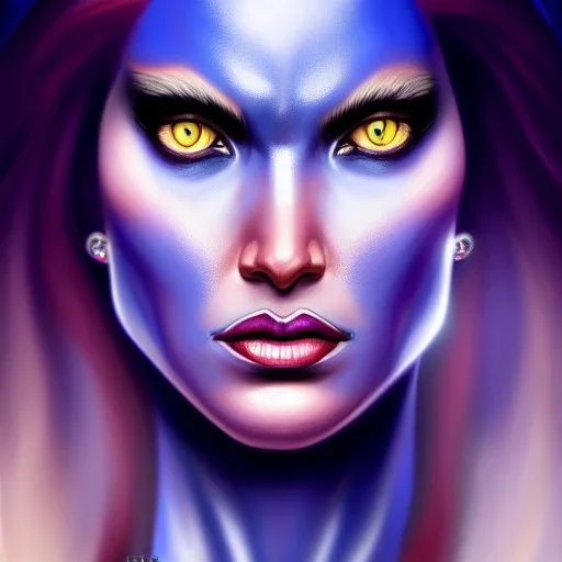 ultra detailed fullbody portrait of beautiful Mystique , extremely detailed digital painting, extremely detailed face,crystal clear eyes, in the style of robert e howard and pablo oliveira and Ken Kelley and Keith Parkinson ,mystical colors,perfectly centered image, perfect composition, rim light, beautiful lighting,8k, stunning scene, raytracing