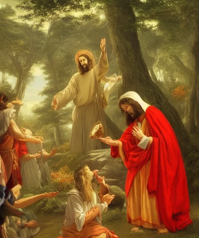 Jesus Christ offering amanita muscaria