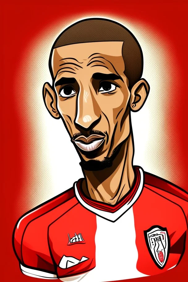 Talisca Brazilian football player cartoon 2d