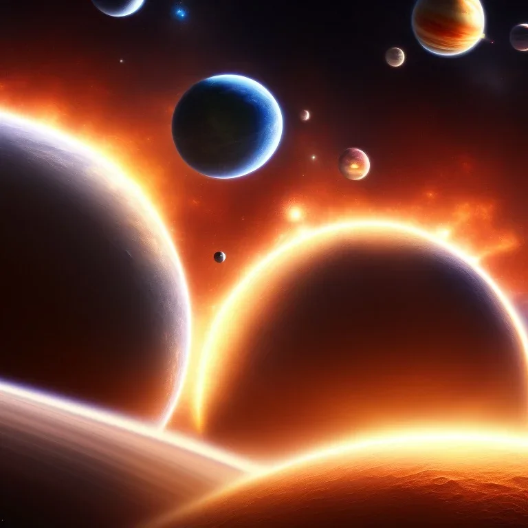 8k resolution planets, stars desktop wallpaper