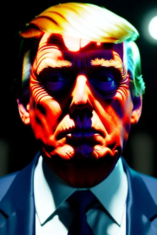 Ultra realistic image, Donald trump zombie, zombie performance, suit, skull, blood, torn arm, night, walking twisted, waist up view, thriller style, dark ambient, highly detailed, White House background, concept art, unreal engine 5, ray tracing, RTX, ultra detail, volumetric lighting, high definition, high resolution.