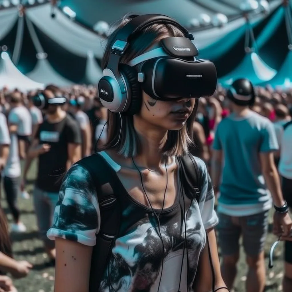 VR IA in a music festival