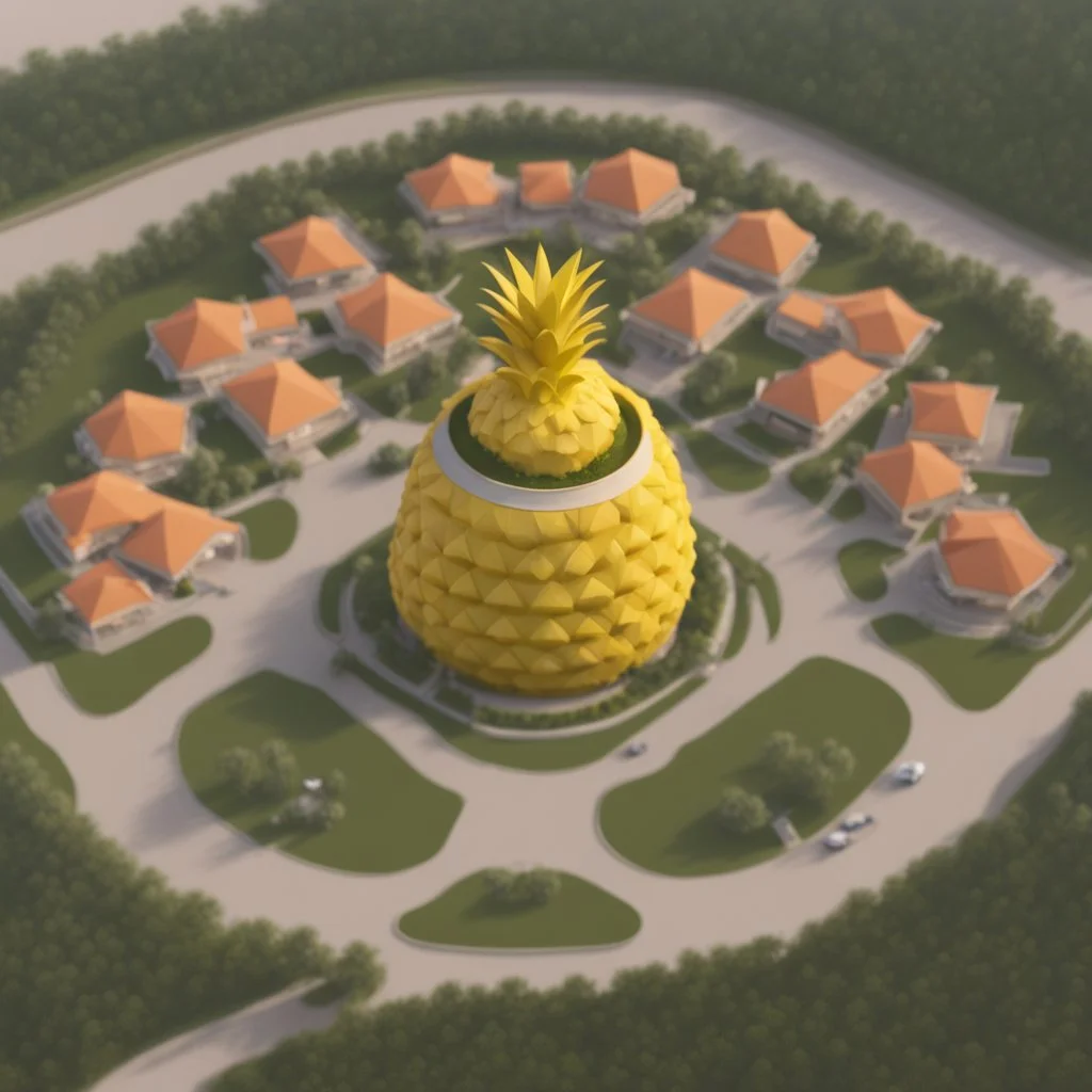 A tourist resort in the shape of a pineapple